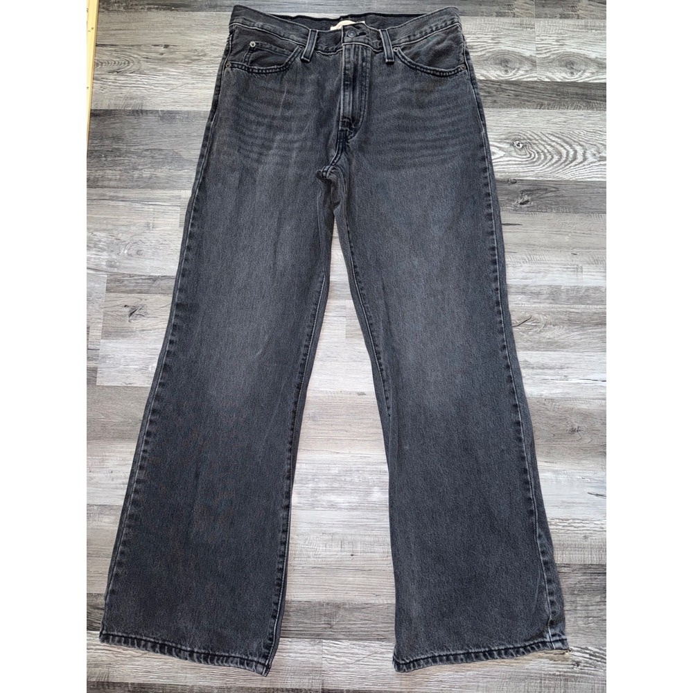 Levis 94 Baggy Bootcut Jeans Washed Black High Rise Denim A8716-0000 29x31 - Picture 2 of 4